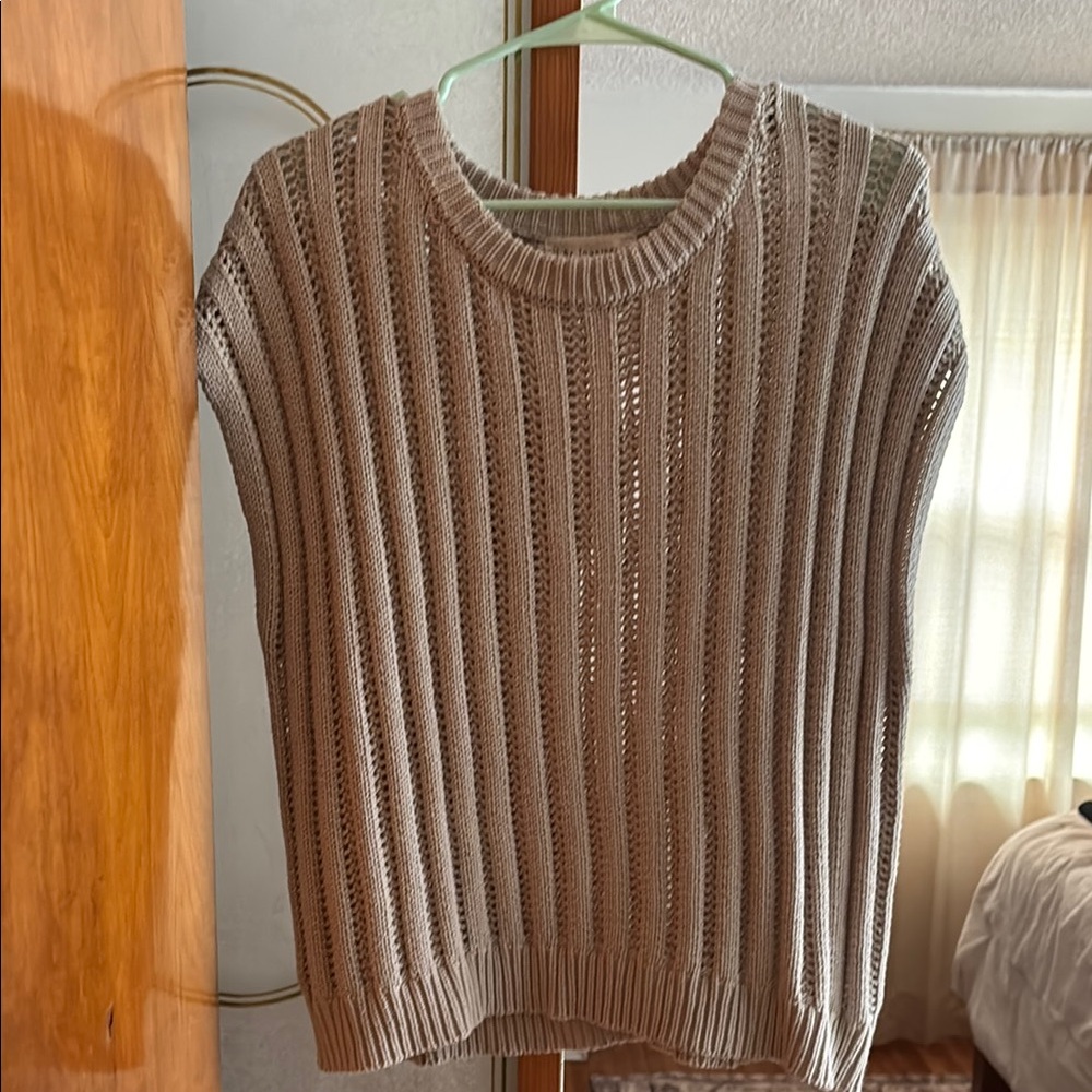 Women's Beige Knit Sweater
